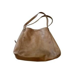 American Leather Co Purse Handbag Brown Preppy Minimalost
